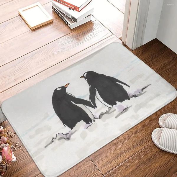 Carpets non glipt punorat pingouins in lo love bain de salle de bain tapis extérieur moquette moderne décor moderne