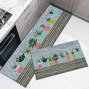Tapijten niet-slip keukenmat voor vloer Thuis ingang deurmatige badwasbaar absorberend balkon tapijt slaapkamer lang naast tapijten