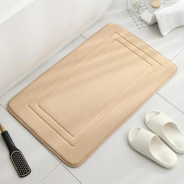 Tapis tapis de douche antidérapant tapis de bain en mousse à mémoire de forme à séchage rapide tapis absorbant l'eau Ultra-doux pour Machine de salle de bain baignoire