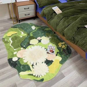 Tapijten Noordse 3D Lawn Moss Tapijten tapijt voor slaapkamer woonkamer groen bos onregelmatig huisdecor chic vloer mat bedmapperdikant