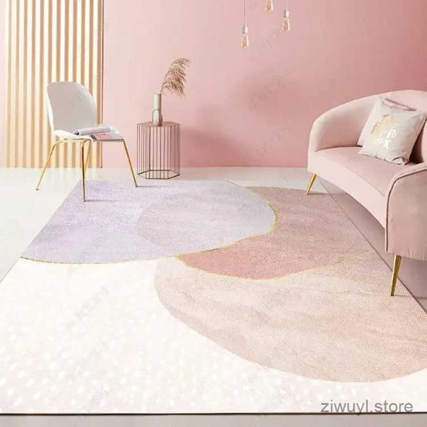 Carpets nordic Abstract Pink Mignon Carpets for Salon Home Decor Sofa Table des grands espaces tapis de chambre à coucher