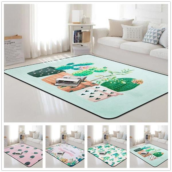 Alfombras Nordic Cactus Alfombra Ocio Hogar Sala de estar Dormitorio Alfombra Ventana Estrellas Suave Bebé Play Mat Tapetes grandes