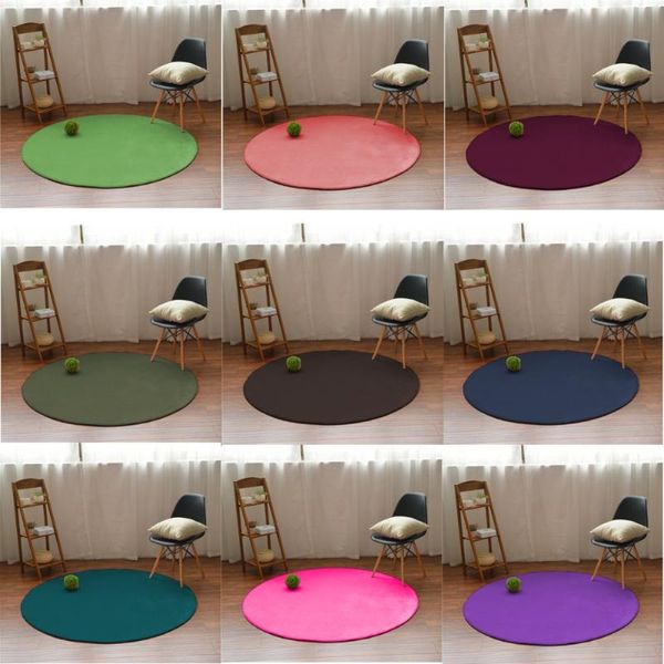 Tapis nordique corail velours tapis salon tapis de sol chambre anti-dérapant couverture tapis chevet rond tapis tapis