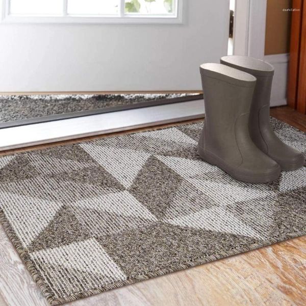 Tapis nordique géométrique polypropylène ménage dépoussiérage tapis paillassons extérieur résistant à l'usure et antidérapant tapis cuisine
