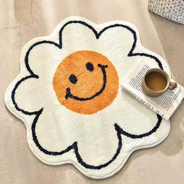 Tapis nordique Ins tapis de sol absorbant antidérapant à la porte de la salle de bain les toilettes ne peuvent pas jeter de peluche et peuvent être lavés en Machine