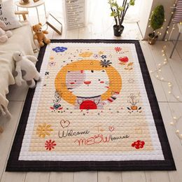 Tapis nordique Ins dessin animé coton enfants jouets tapis bébé tapis de jeu pour enfants développement tapis tapis lavable en machine pliant