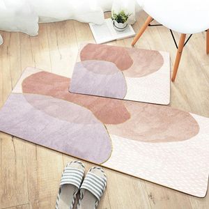 Tapis Nordic Cuisine Tapis de sol Ensemble Tapis Longue bande Porte d'entrée Maison Salle de bain Chambre Paillasson Cristal Velours Tapis décoratif