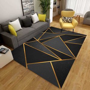 Tapijten Nordic Licht Luxe Slaapkamer Tapijt Moderne Minimalistische Woonkamer Tapijten Thuis Geometrische Salontafel Mat Antislip Deurmatten W0413