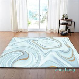 Tapijten Noordse woonkamer marmeren patroon bedrukt gebied tapijt zacht flanellen antislip tafelmatten slaapkamer