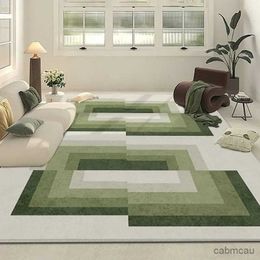 Alfombras Alfombra antideslizante para sala de estar nórdica, sistema verde, manta para cama de dormitorio, alfombra de terciopelo de cristal para el hogar
