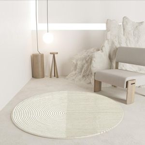 Tapis nordique moderne agneau cachemire géométrique tapis maison tapis rond pour salon canapé antidérapant ordinateur chaise tapis