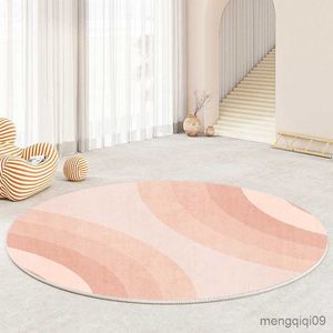 Tapis nordique rose tapis ronds pour salon décoration de la maison fille chambre tapis décor à la maison chaise tapis enfants chambre anti-dérapant salon tapis R230802