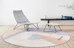 Tapis nordique rétro bohème bel Art tapis circulaire antidérapant tapis de sol chambre salon décoration de la maisonCarpets9968464