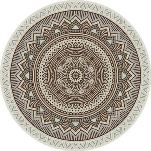 Alfombras Nordic Round Impreso Alfombra Mandala Moderna Sala de estar Alfombra Mesa de centro Pie Pad Dormitorio Piso Mat Bahía Ventana Silla 230828