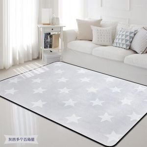 Tapis Style nordique Design étoile imprimé tapis Table à thé tapis de sol anti-dérapant bébé jouer ramper pour salon chambre tapis