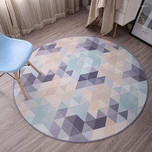 Tapijten Noordse stijl Geometrische ronde voor woonkamer Decor Tapijt Kind/Baby Slaapkamer Computerstoel Vloer Mat Tapijten Glakkamer Tapijt