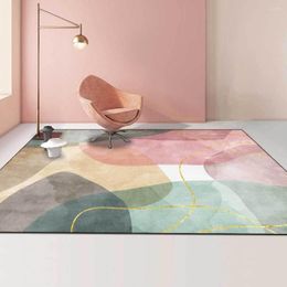 Alfombras estilo nórdico sala de estar alfombra colorida rosa verde decoración del hogar dormitorio de niña alfombras de noche cocina pasillo felpudo