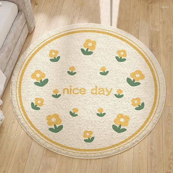 Tapis Tapis de Style Nordique pour Chambre à Coucher décoration de Salon Minimaliste Tapis en Peluche Grande Surface Chaise pivotante Tapis de Sol épaissir Tapis Rond