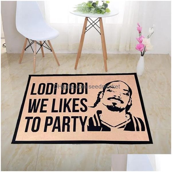 Tapis Nouveauté Tourne-disque Bienvenue Tapis de porte Rétro Vintage Dj Turntable Paillasson Tapis Tapis Entrée Sol Entrée Music Lover Home Decor Drop Dh1Ui