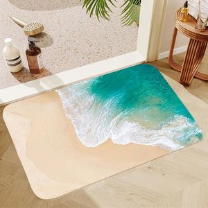 Tapijten Ocean Beach keuken tapijt voor slaapkamer badkamer tapijt ingang deur mat kamer tapijten huizendecoratie balkon badvoet gebeds deurmat