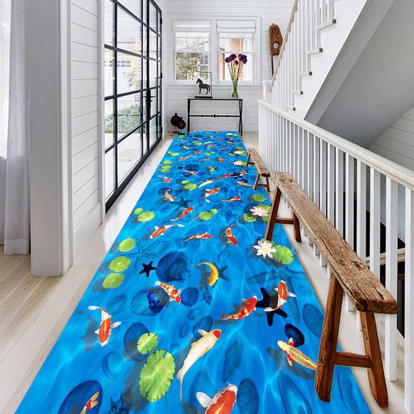 Alfombras Ocean World, alfombra para el suelo, alfombras para pasillo, decoración, cocina, balcón, dormitorio, alfombras para niños, alfombra para sala de estar