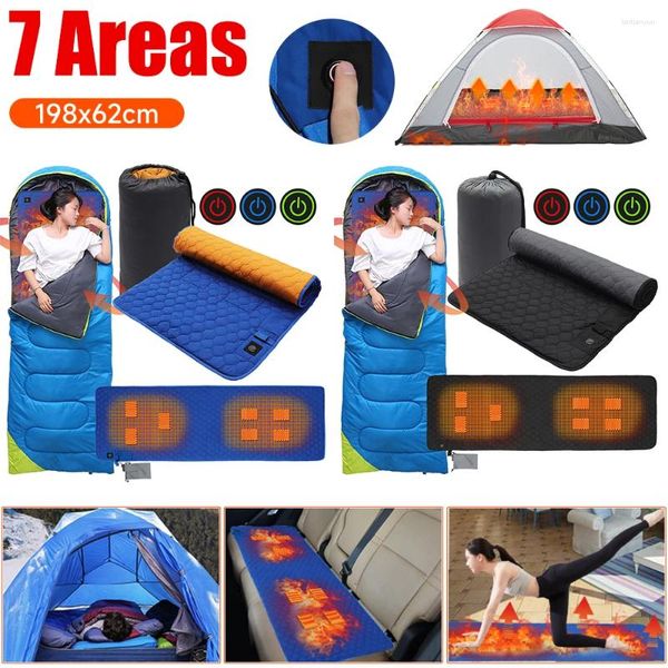 Alfombras al aire libre almohadilla de calefacción eléctrica usb para dormir 3 niveles colchador de campamento ajustable termalpad de invierno calentador