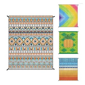 Carpets extérieur Mat de pique-nique Bohemian Bohemian Bohemian Place pliable pliable avec sac de rangement pour le camping Voyage