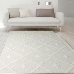 Carpets Palafito 8x10 Geométrico Shag Diamond Pelo Alto-Bajo Texturizado Interior (Blanco 7'10" X 10')