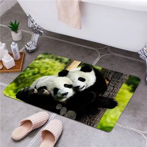 Tapis Panda porte d'entrée tapis de sol antidérapant coussinet de pied maison tapis de bienvenue pour couloir bain cuisine paillasson