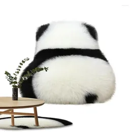 Carpets Panda Furry Washable Tapis pour chambre à coucher Faux Matelas en peau de mouton Mattreux de couchage Sofa Mat à la maison