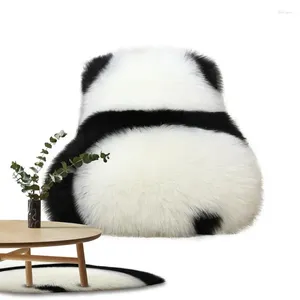 Alfombras Panda Furry Furry Washable Alfombra para dormitorio Faux Catsle Beds Bedside Room Matts Mat de sofá