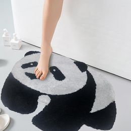 Tapijten panda patroon tapijt pluche kunst vloerkleed schattig dierenvormige gebied voor woonkamer mat tapete kinder slaapkamer warme deur