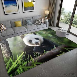 Tapis Panda Imprimer Bambou Motif Paillasson Tapis Antidérapant Paillasson Tapis Chambre Salon Décor À La Maison R230720
