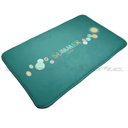 Les tapis ?Pêche abricot Patre-le-tapis doux Patre-le-gangs non glissé Absorption du tapis amusant rose turquoise verte lagon bleu clair brillant