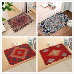 Carpets Persian Retro Welcome Door Door Tapon absorbant Mat de bain Dirt Dirt Résistant Indoor Entrance Extérieur Tapis pour la chambre à coucher du salon