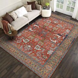 Tapijten Perzisch vintage tapijt voor woonkamer slaapkamer mat niet-slip gebied tapijten absorberend boho marokko etnische retro
