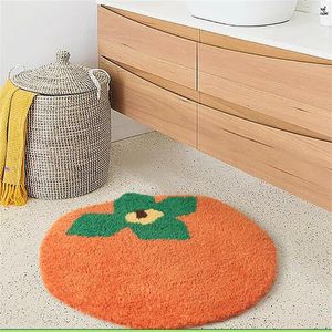 Carpets Persimmon en forme de tapis tufté tapis de tufles de tufts de tufts canapé de pied de pied tapis tapis de tapis ménage absorbant non glissant