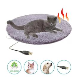 Tapijten Pet elektrische dekenverwarming kussen hond kat bed mat 5 lagen waterdichte constante temperatuur antislipbasis voor kooien carpets carpe