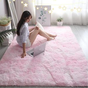 Tapis rose enfants tapis pour filles chambre décoration nordique grand salon tapis moelleux Hall doux en peluche pépinière tapis de jeu