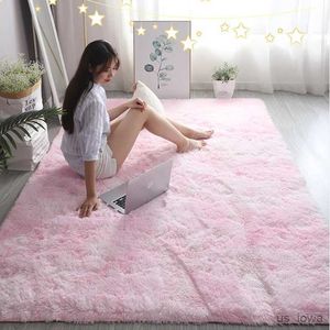 Tapis rose enfants tapis pour filles chambre décoration nordique grand salon tapis moelleux Hall tapis doux en peluche tapis de jeu