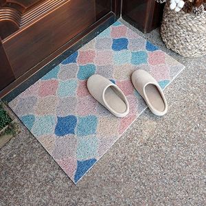 Tapijten plaid geprinte ingang portemat indoor buiten keuken niet-slip gebied vloerkleed stofdichte bord tapijt plaïstische spiraal voetkussen deurmat