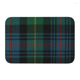 Tapis Plaid Tartan Vert Sol Porte Salle De Bain Cuisine Tapis Anti-dérapant Texture Extérieure Paillasson Toilette Tapis D'entrée Tapis Footpad