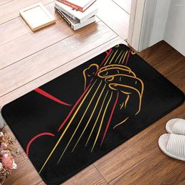 Tapis jouant guitariste vie vie cadeau drôle guitare guitare non glipt paillasson salle de bain de cuisine tapis de cuisine extérieur décoratif décoratif