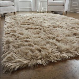 Tapijten pluche faux bont tapijt zachte centrum harige tapijten voor woonkamer schapenvacht slaapkamer pluizige vloer kindermatten bed thuisdecoratie