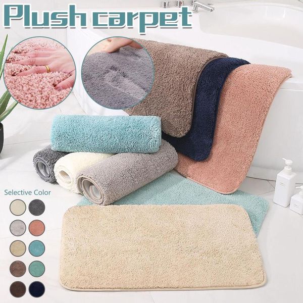 Tapis en peluche tapis rembourré paillasson tapis de sol anti-dérapant Absorption d'eau cuisine tapis de toilette couloir