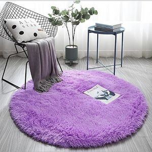 Tapijten Pluche Rond Tapijt Moderne Woonkamer Decor Tiedye Kleurverloop Pluizige Mat Kinderen Nachtkastje Vloerkleed Erker Kussen 230923