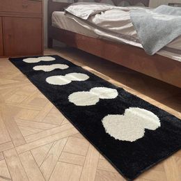 Carpets Polyester Fibre Floor Mat à coucher couvre-côté tapis souple pour enfants pour chambre à coucher décor en peluche.