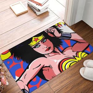 Tapijten post-punk Super Friends-Wonder deurmat tapijt tapijtmat voetpad bad antislip ingang keuken slaapkamer waterolie