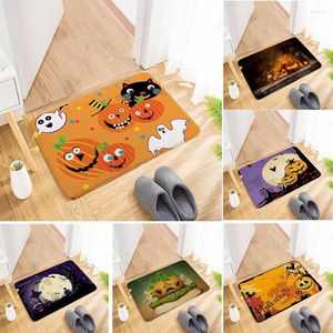 Carpets Pumpkin Ghost Castle Decoration Mat Halloween Decor Floormat Funny Non-Slip Welcome Dormat 40x60cm Party Supply