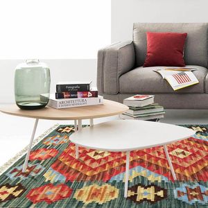 Tapijten pure handmatige wol kilim gauzily tapijt moderne geometrie weven textuur ruwe kleur collocatie winkelt tapijtgc195Kliyg28